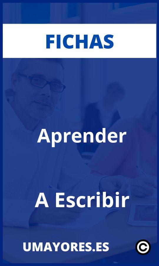 Fichas con Ejercicios Aprender A Escribir para adultos y mayores PDF Imprimir