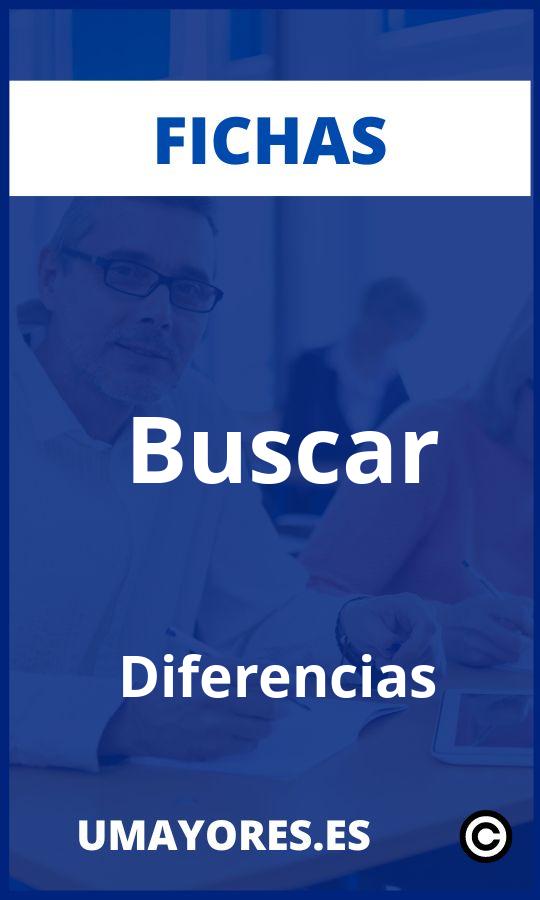 Ejercicios en Fichas Buscar Diferencias para adultos y mayores PDF Imprimir